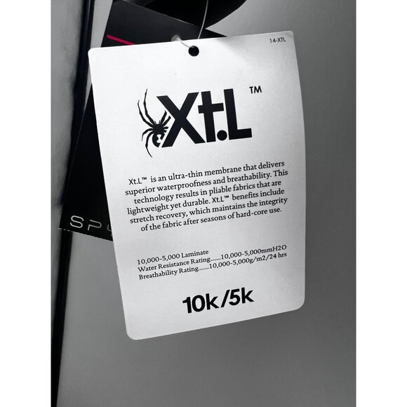 Spyder Transport Polar Gray Softshell Waterproof Zip Up Jacket Medium Pockets - Picture 8 of 9